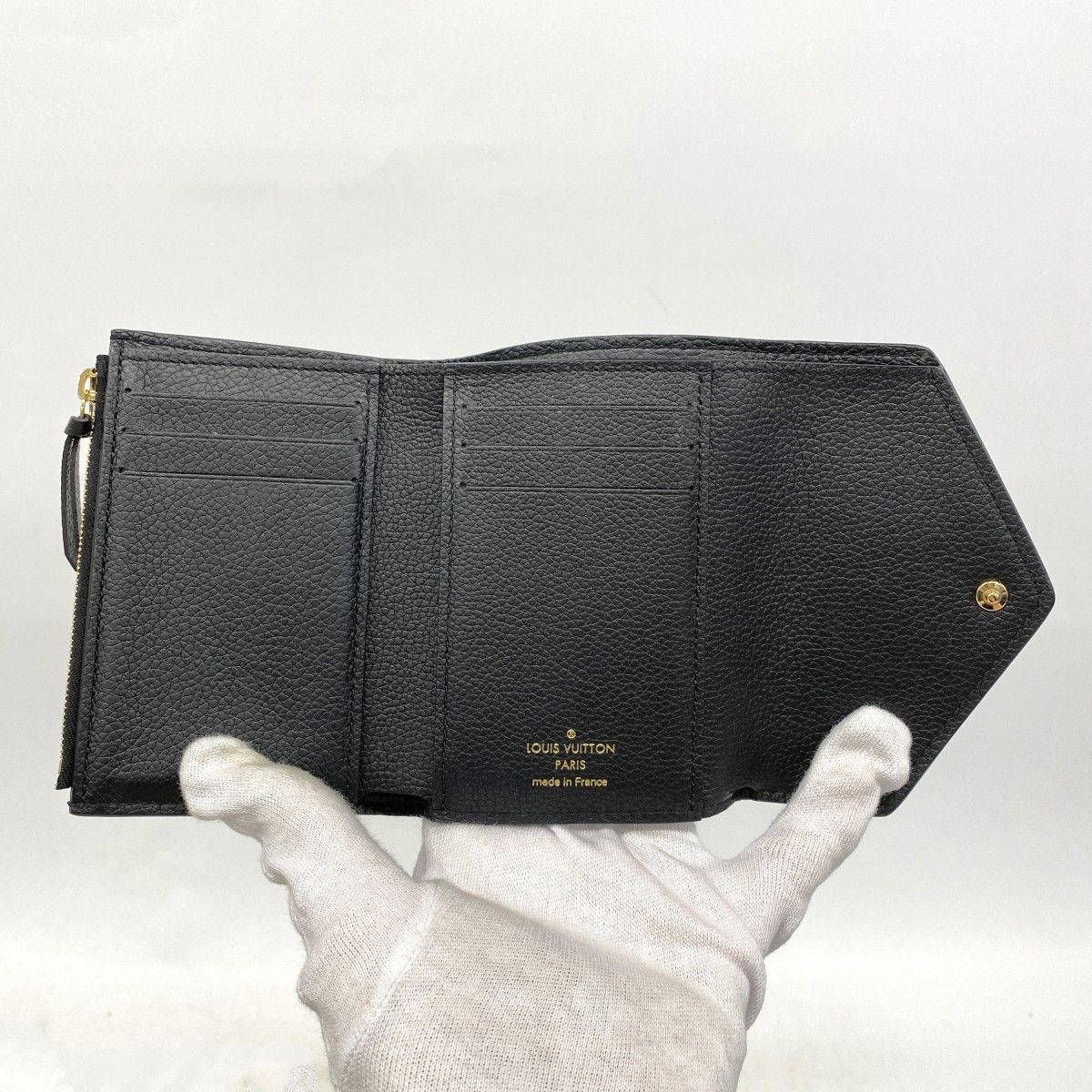 【6fa0375-k】ルイヴィトン 三つ折り財布 モノグラム・アンプラント バイカラー ポルトフォイユヴィクトリーヌ M80968 ブラック ベージュ【中古】レディース 【6fa0375-k】ルイヴィトン 三つ折り財布 モノグラム・アンプラント バイカラー ポルトフォイユヴィクトリーヌ M80968 ブラック ベージュ【中古】レディース