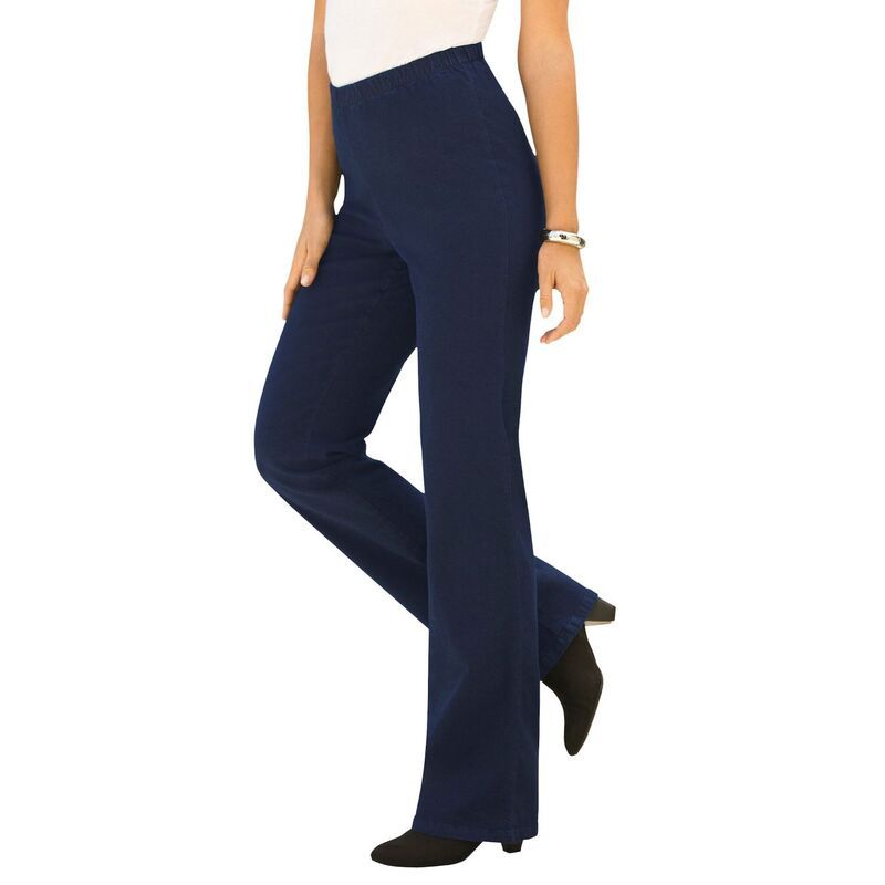 ロアマンズ レディース ボトムス デニムパンツ ブーツカット プラスサイズ プチ ブーツ Roamans Womens Plusize Petite Bootcut Comfort Stretch Jean Indigo Wash インディゴ