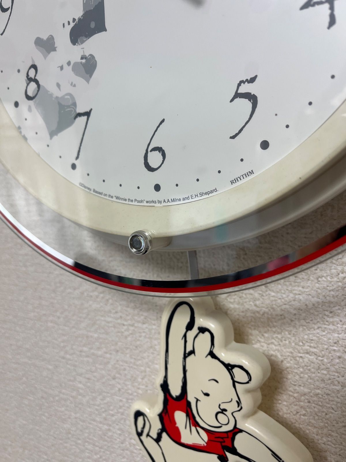 くまのプーさん ディズニー 掛け時計 リズム RHYTHM 電波時計 くまの 