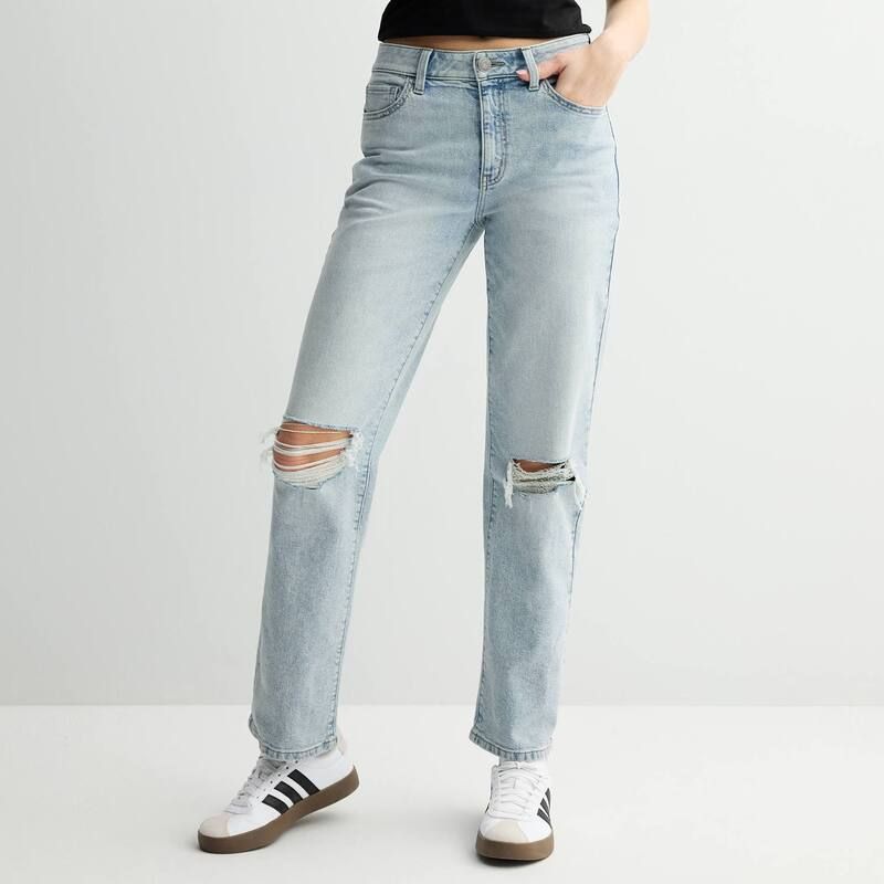 エスオー レディース ボトムス デニムパンツ ジーンズ Juniors SO HighRise 90straight Jeans Light Destructed