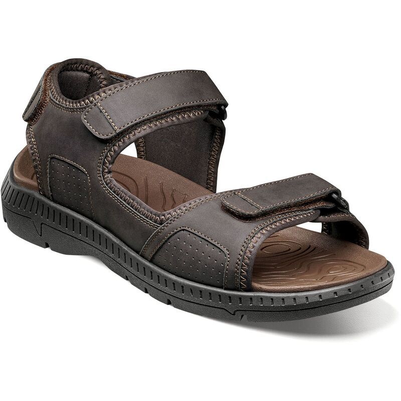 ノンブッシュ メンズ シューズ サンダル Nunn Bush Laguna Mens 3Strap River Sandals Brown ブラウン