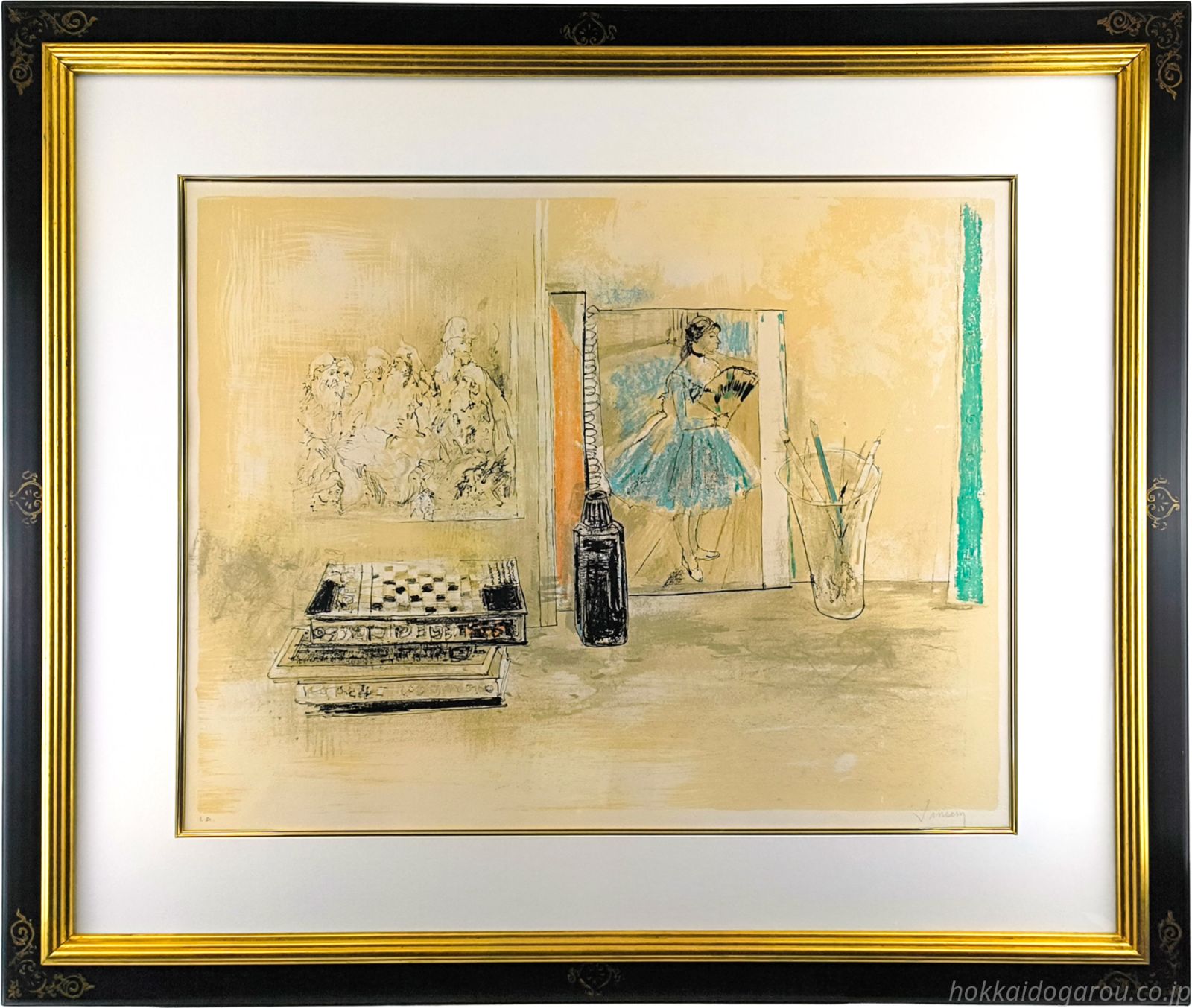 ジャン・ジャンセン 「芸術家の机」 リトグラフ 版画 絵画