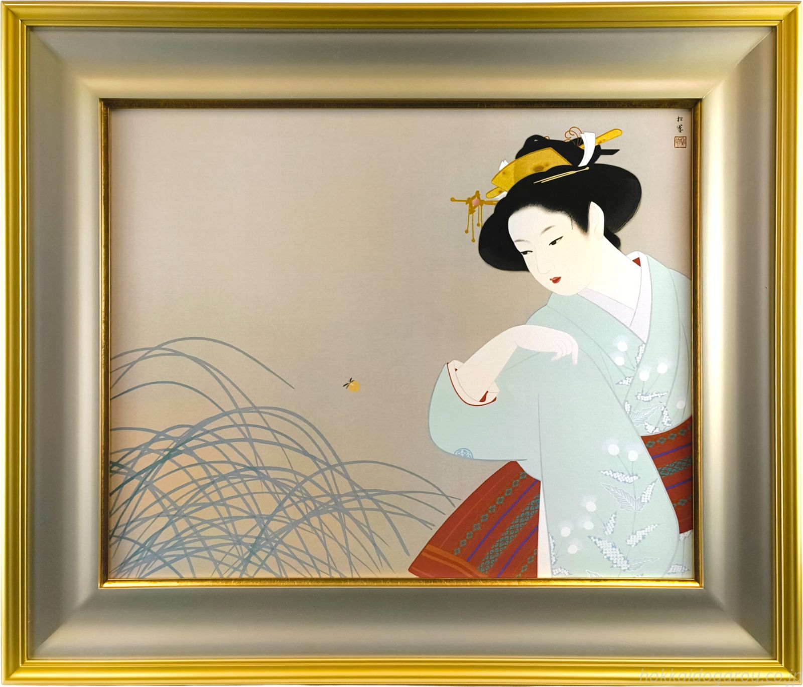 上村松園 「新蛍」 シルクスクリーン 版画 絵画