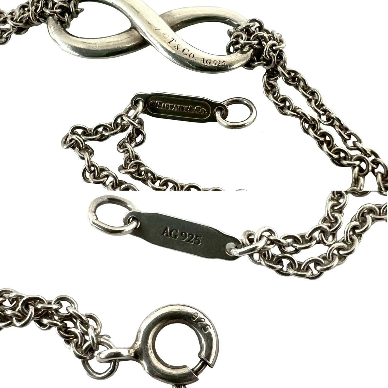 極 美品 TIFFANY&Co. ティファニー インフィニティ ダブルチェーン