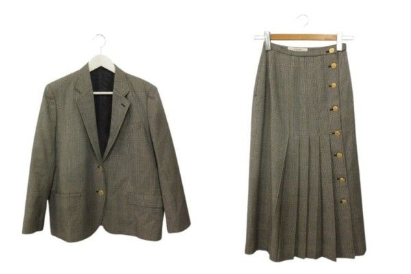 インゲボルグ INGEBORG セットアップ テーラードジャケット プリーツ