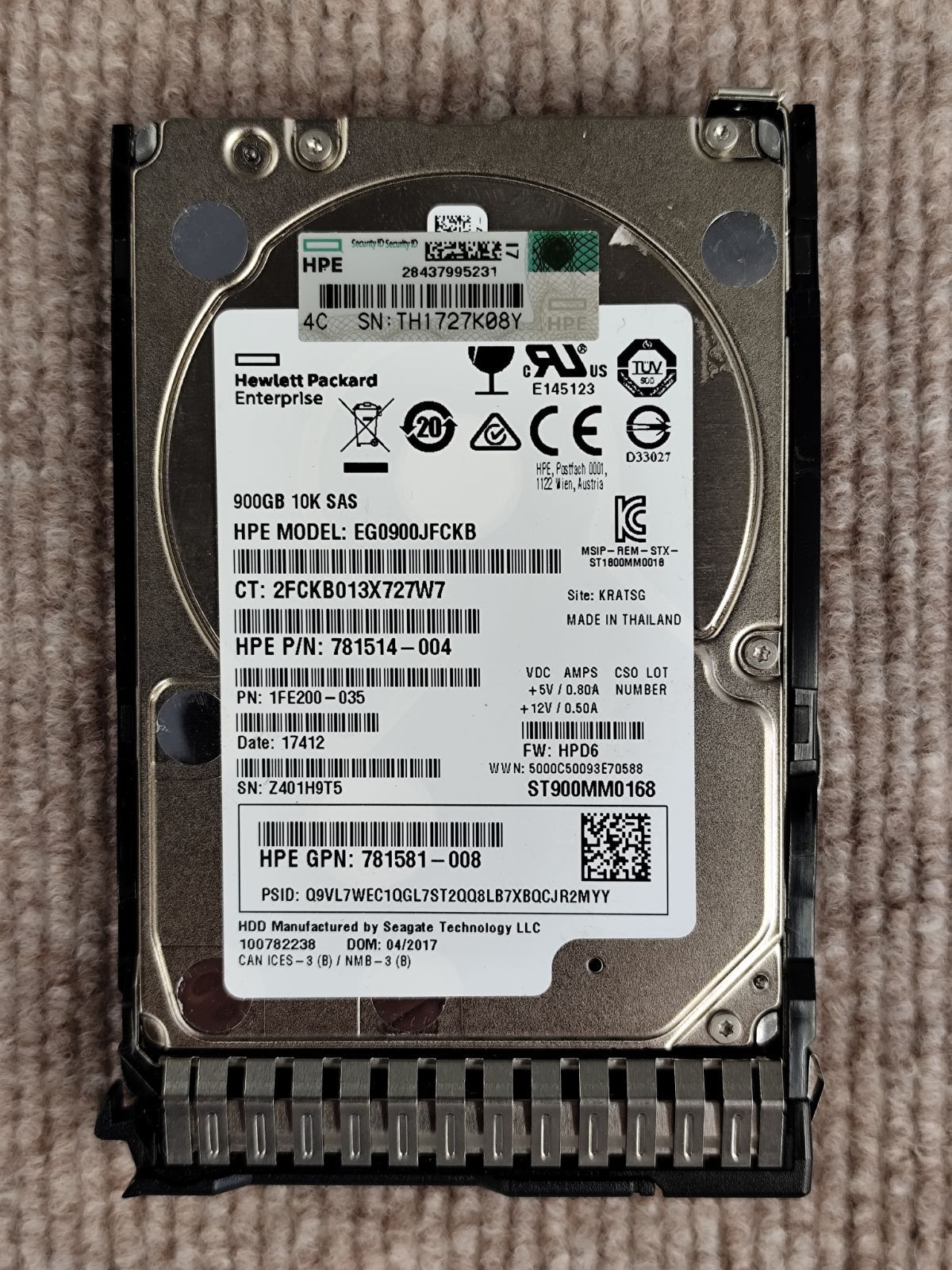 781514-004 900GB 10K SAS 2.5インチ GEN10 B11