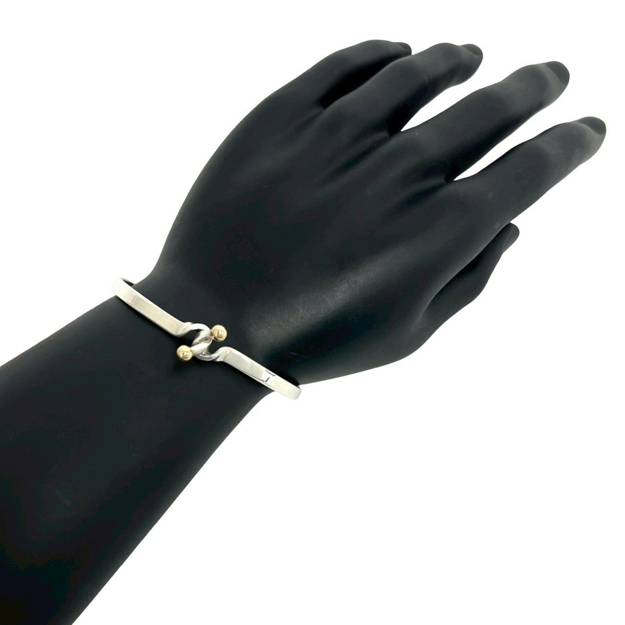 極 美品 TIFFANY&Co. ティファニー ダブルフック バングル シルバー925