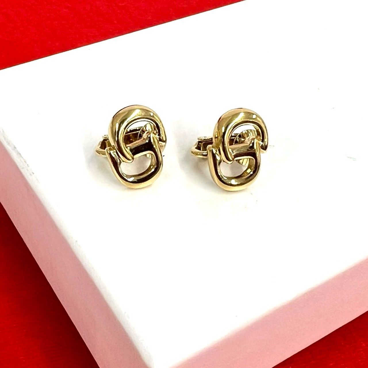 極 美品 Christian Dior ディオール ヴィンテージ CD ロゴ GP イヤリング イヤーカフ アクセサリー ゴールド 91774