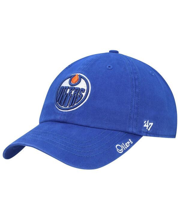 【送料無料】 47ブランド レディース 帽子 アクセサリー Womens Royal Edmonton Oilers Miata Clean Up Adjustable Hat Royal