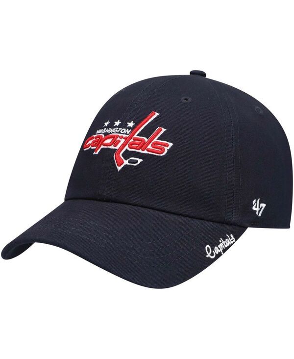 【送料無料】 47ブランド レディース 帽子 アクセサリー Womens Navy Washington Capitals Team Miata Clean Up Adjustable Hat Navy