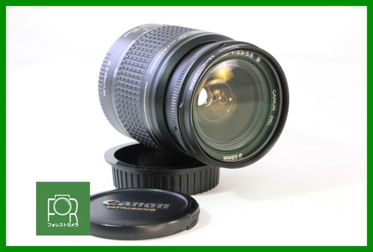 【動作保証・点検済】良品■CANON EF 28-80mm F3.5-5.6 IV USM■前後キャップ・フィルター付き■AC837