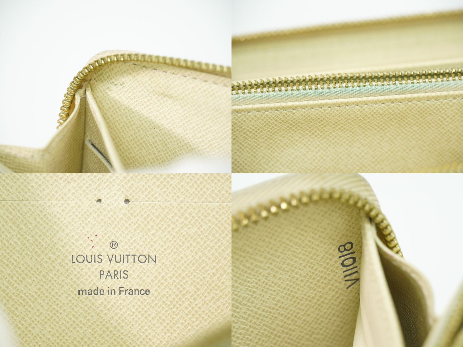 本物 ルイヴィトン LOUIS VUITTON LV 旧型 ジッピーウォレット ダミエ