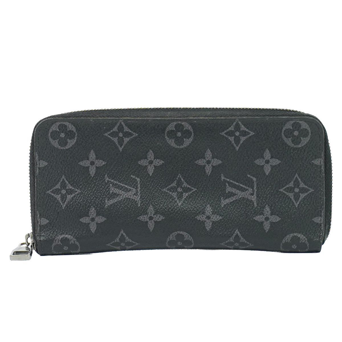 本物 ルイヴィトン LOUIS VUITTON LV ジッピーウォレット ヴェルティカル モノグラム エクリプス 長財布 ブラック グレー N62295 ビトン 財布 ウォレット 中古・
