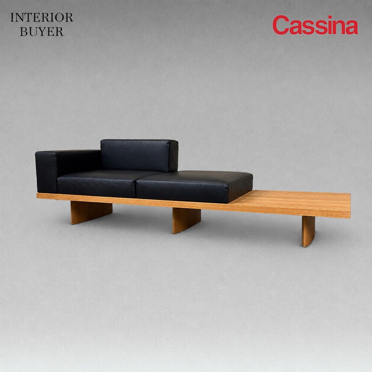 Cassina カッシーナ 514 REFOLO レフォロ ソファ レザー ブラック シャルロット・ペリアン 定価448万