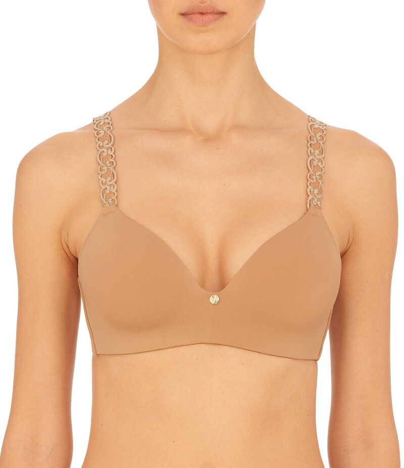 ナトリ レディース アンダーウェア ブラジャー Natori Pure Luxe Wire free Bra Cafe