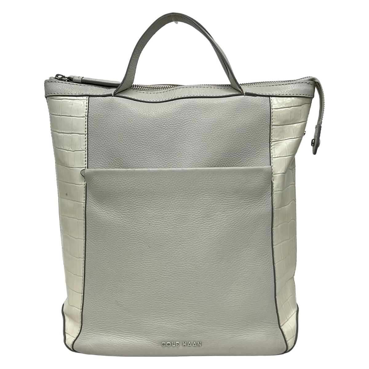 COLE HAAN(コールハーン) ショルダーバッグ - 白×アイボリー 型押し