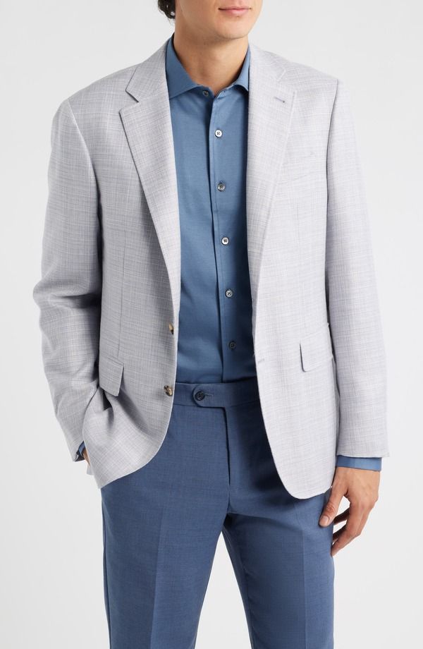 カナーリ メンズ アウター ジャケット・ブルゾン ウール シルク コート Canali Kei Trim Fit Light Purple Mlange Wool Silk Blend Sport Coat Light Purple パープル