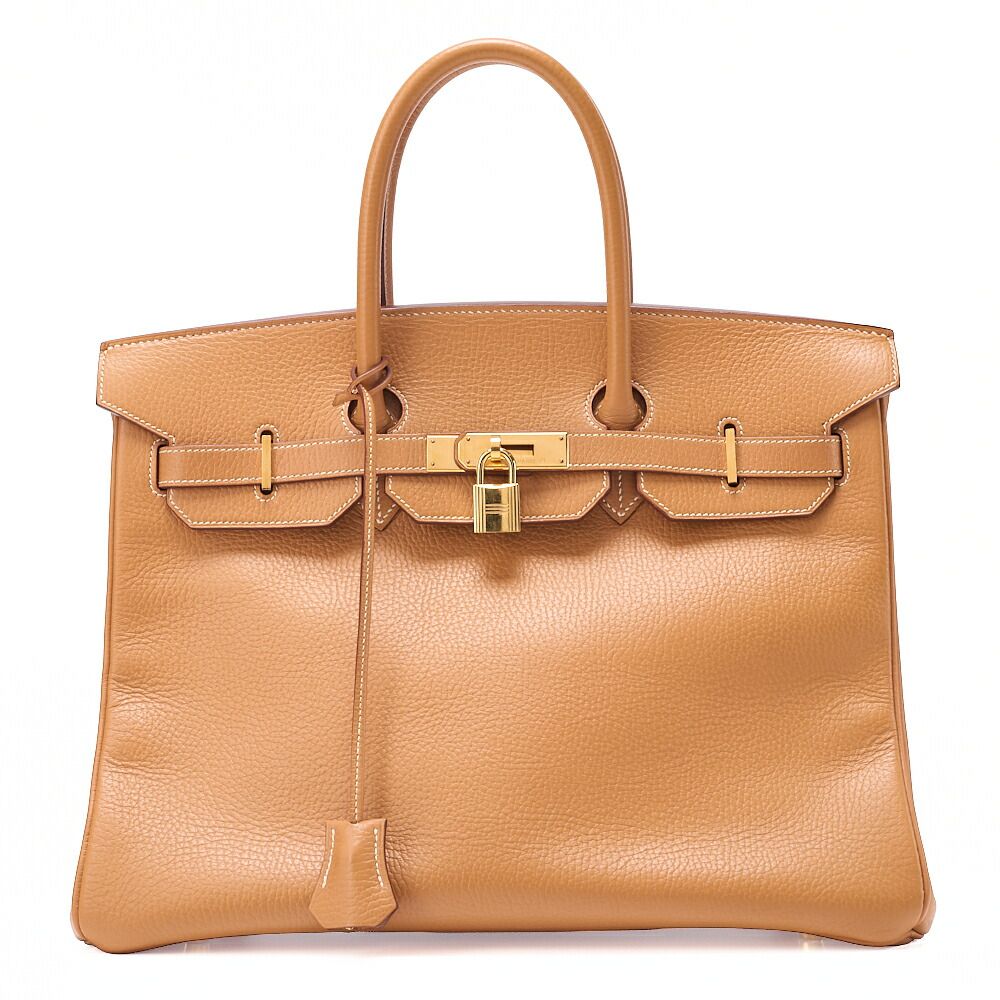 HERMES　エルメス　バーキン35　ハンドバッグ　アルデンヌ　ナチュラルサブレ（ゴールド金具）レディースバッグ　ブランド【中古】【送料無料】