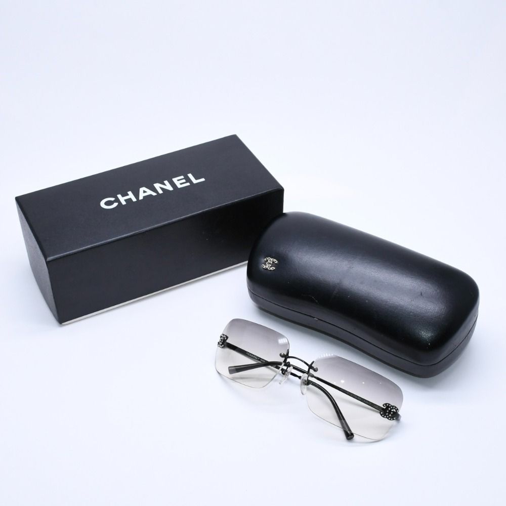 極美品 CHANEL シャネル リムレス サングラス アイウェア 4017-D c.170