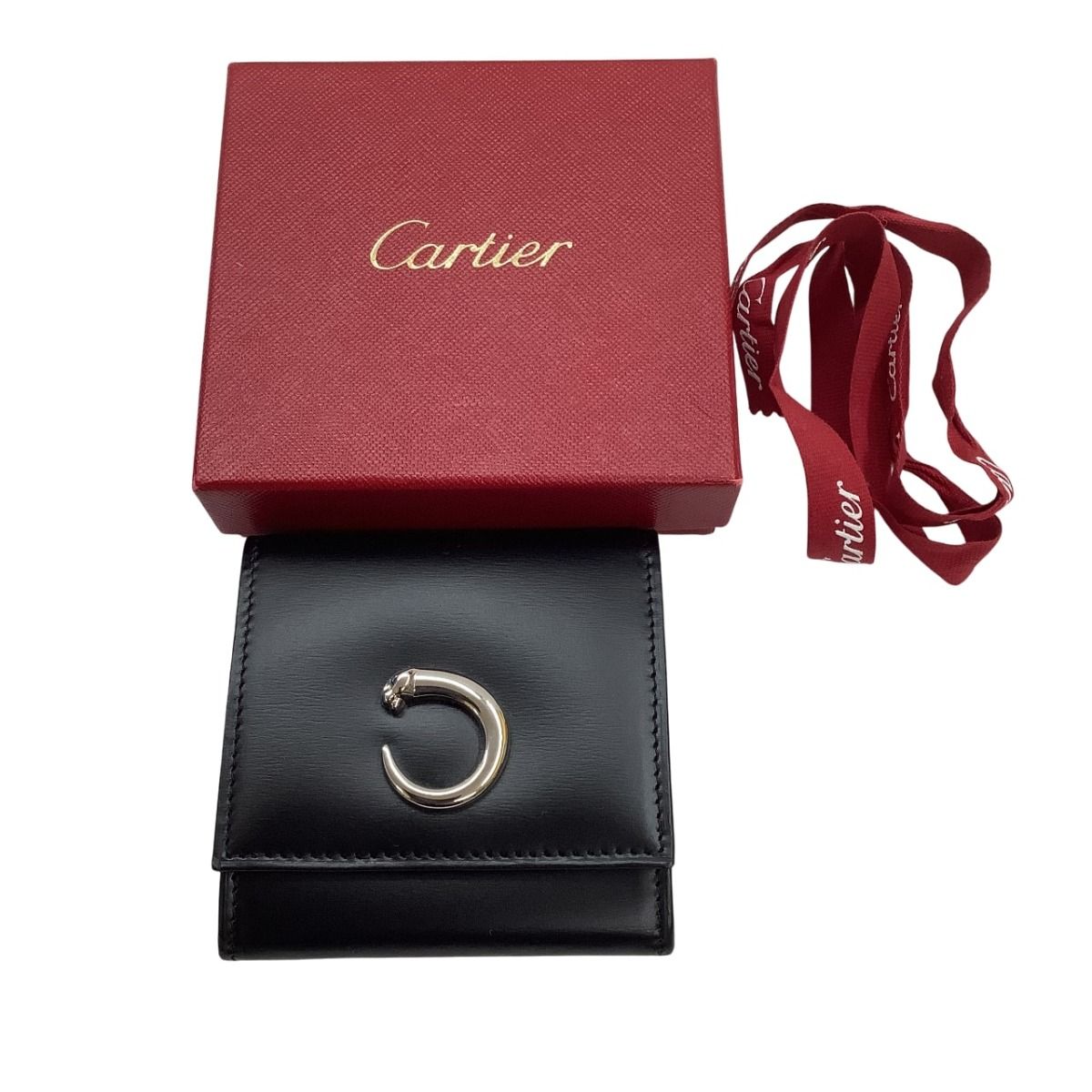 ♪♪Cartier カルティエ 財布 コインケース 小銭入れ 箱付き 美品 パンテール L3000261 ブラック