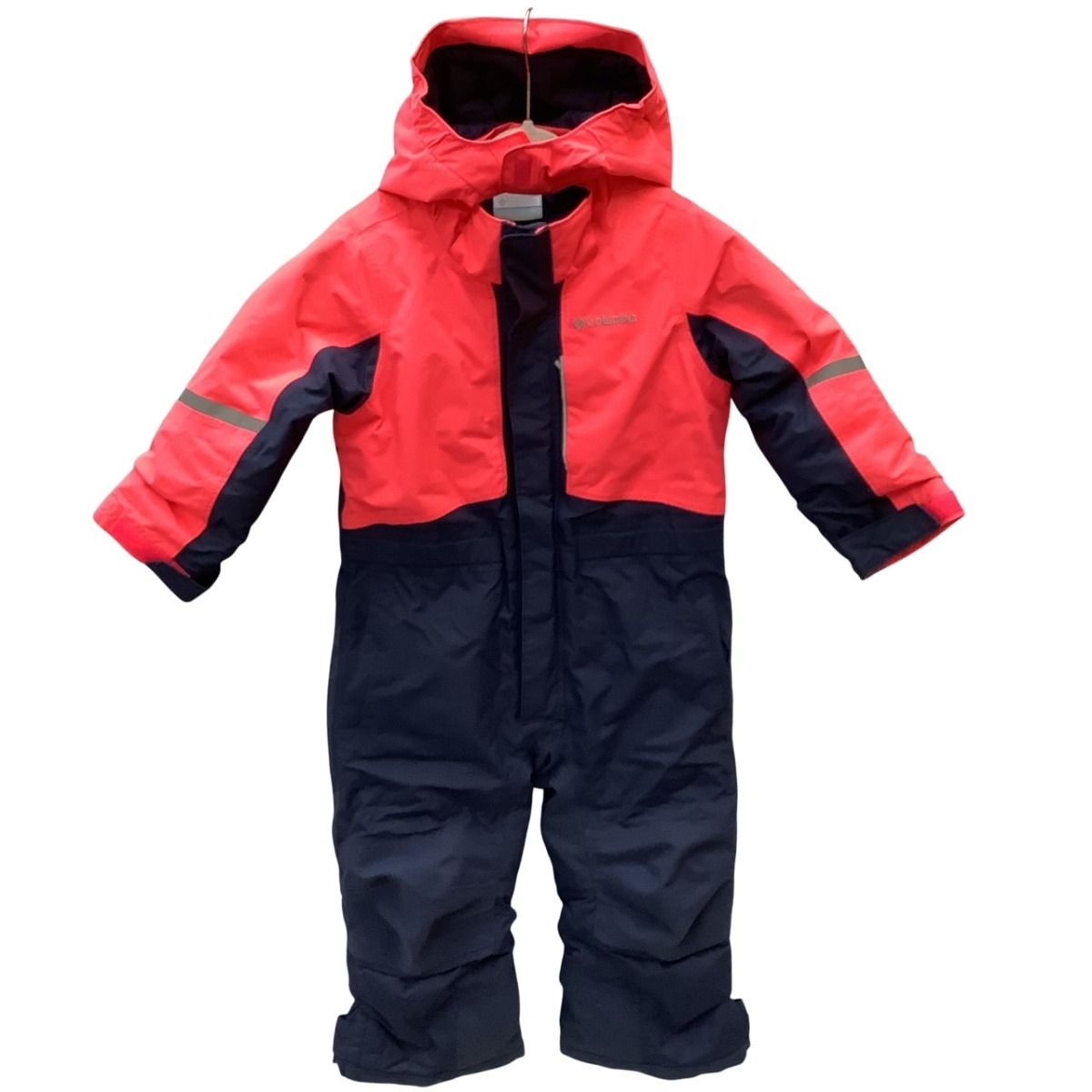 ♪♪Columbia コロンビア キッズ つなぎ スキーウェア SIZE 3T(3歳 95cm) ネイビー×蛍光ピンク