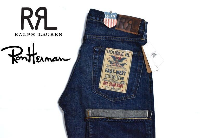 【定価8万6900円】新品 ロンハーマン × RRL スリム ブーツカットデニム W33 L30 セルビッジ ダブルアールエル 赤耳