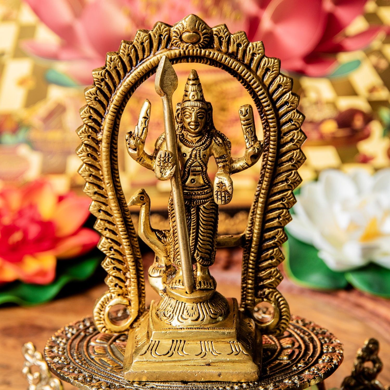 ムルガン　カルティケーヤ　スカンダ　軍神　Murugan / Kartik　高さ：約12cm / ムルガン カルティケー