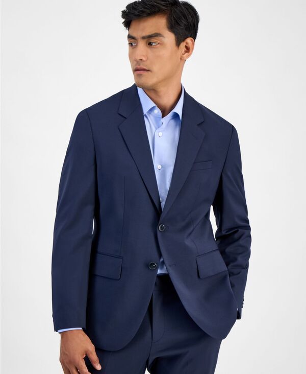 ヒューゴボス メンズ アウター ジャケット・ブルゾン ウール Hugo Boss Mens ModernFit Solid WoolBlend Suit Separate Jacket Navy ネイビー