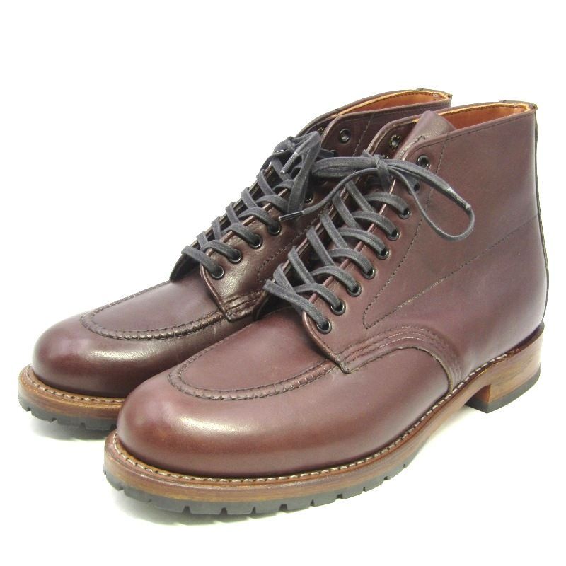 未使用 REDWING レッドウィング US9D 27cm ベックマン エンボス 9030 14年製 エンボス モックトゥ ブラウン アンティークシガー 35005618