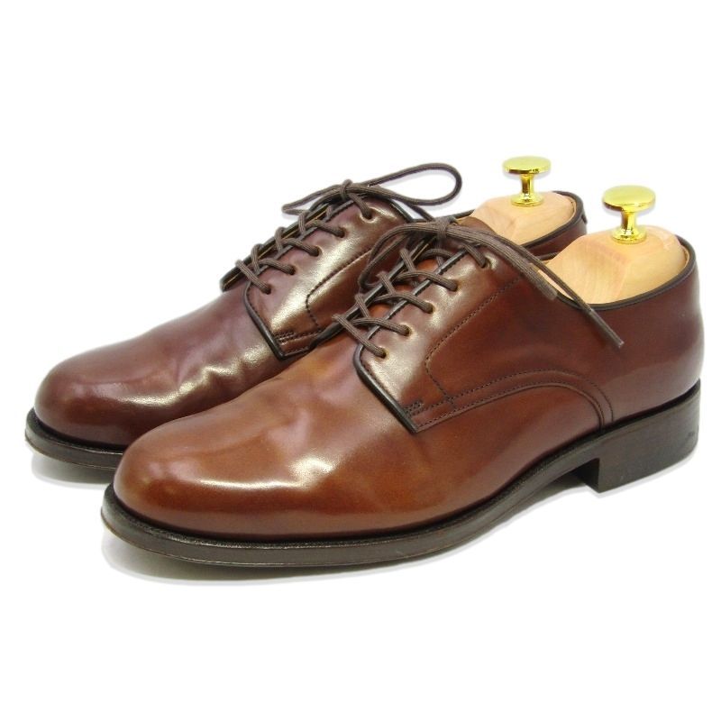 ORIENTAL オリエンタル US6E 24cm プレーントゥ FG-3030 012 外羽根 新喜皮革 シンコードバン ブラウン 日本製 COGNAC CORDOVAN 35005612