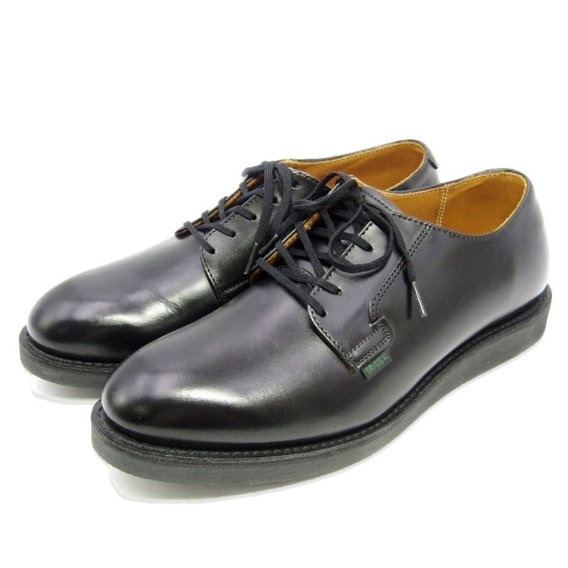 未使用 REDWING レッドウィング US8.5D 26.5cm ポストマン オックスフォード 101 2012年製 プレーントゥ ブラック シャパラル 35005614