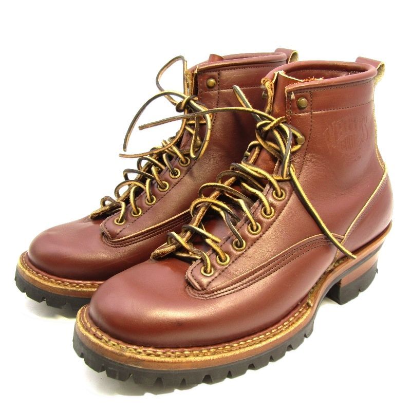 WHITE'S BOOTS ホワイツ US9E 27cm 6インチ レーストゥトゥ HUNTER 306VLTT ハンター ワークブーツ ビブラムソール ブラウン 35005636