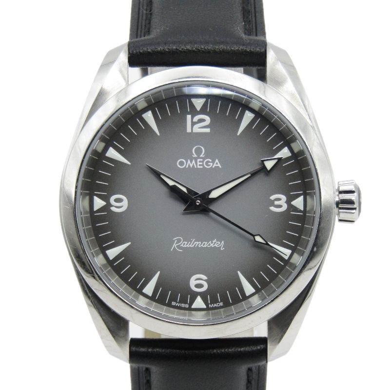 OMEGA オメガ シーマスター レイルマスター 38mm 235.10.38.20.06.001 自動巻き Cal.8806 社外ベルト 2025年モデル グレー 30013395