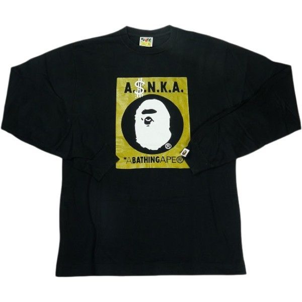 Size【XL】 A BATHING APE ア ベイシング エイプ ASNLA APE HEAD LS TEE ロンT 黒 【中古品-良い】 30008927