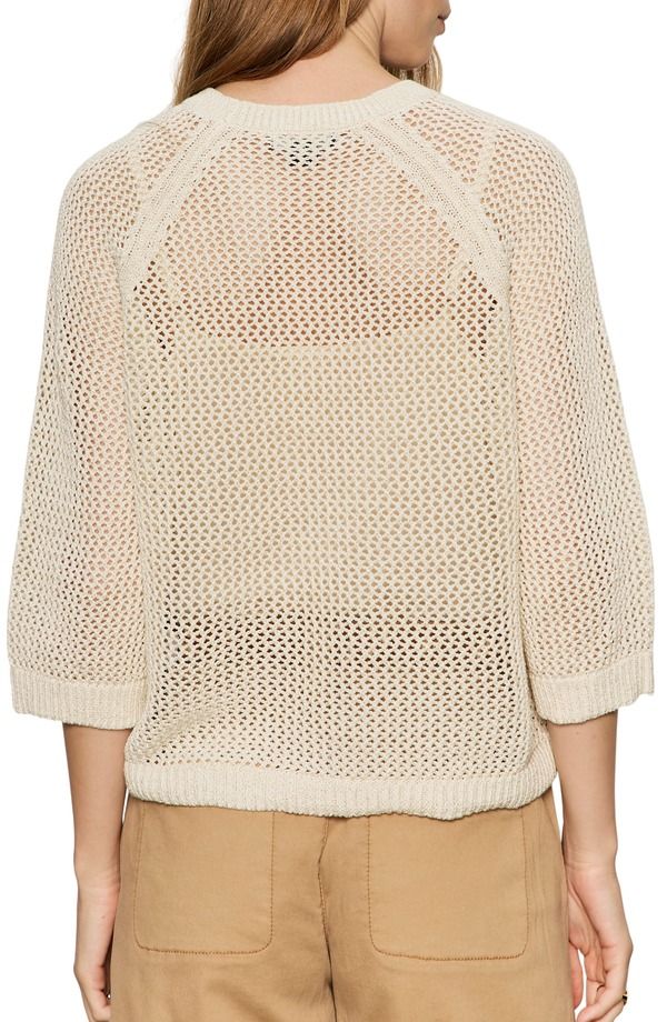 サンクチュアリー レディース アウター パーカー・スウェットール セーター Sanctuary Metallic Openwork Sweater Top Collagen White ホワイト