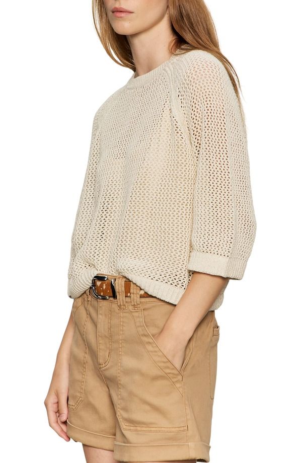 サンクチュアリー レディース アウター パーカー・スウェットール セーター Sanctuary Metallic Openwork Sweater Top Collagen White ホワイト