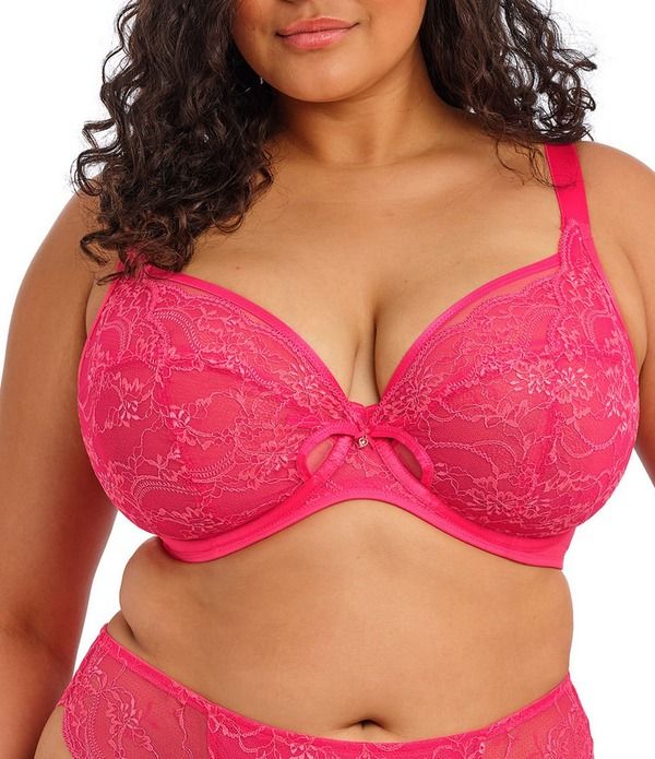 エロミ レディース アンダーウェア ブラジャー レース Elomi Darcie Lace Underwire Plunge Cut Sewn Brazalea
