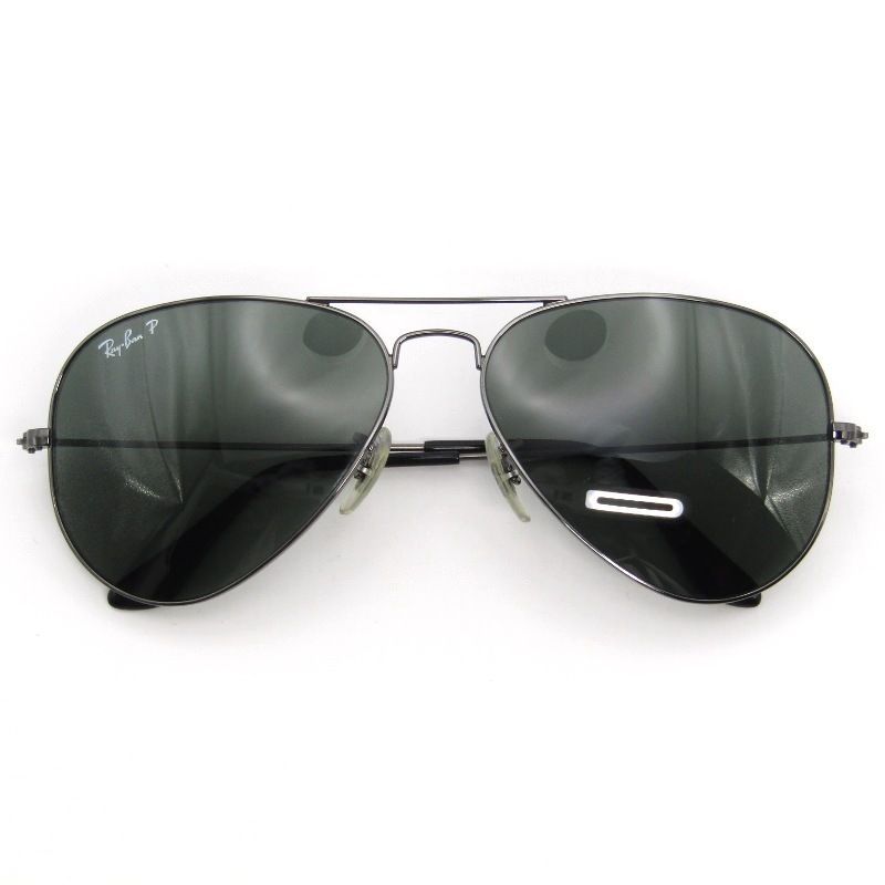 Ray-Ban レイバン サングラス RB3025 AVIATOR LARGE METAL イタリア製 アビエイター ティアドロップ 偏光 004/58 ガンメタル 54001026
