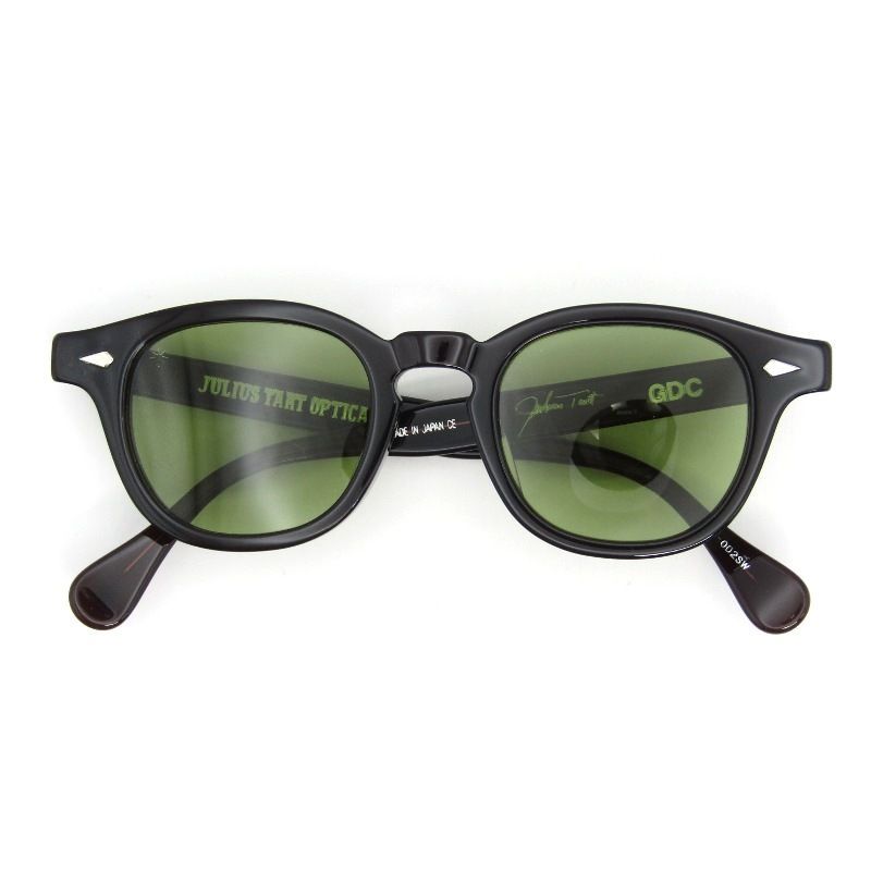 美品 JULIUS TART OPTICAL × GDC ジュリアスタートオプティカル サングラス AR 46-22 PL-002SW 日本製 エーアール BROWN 54001021