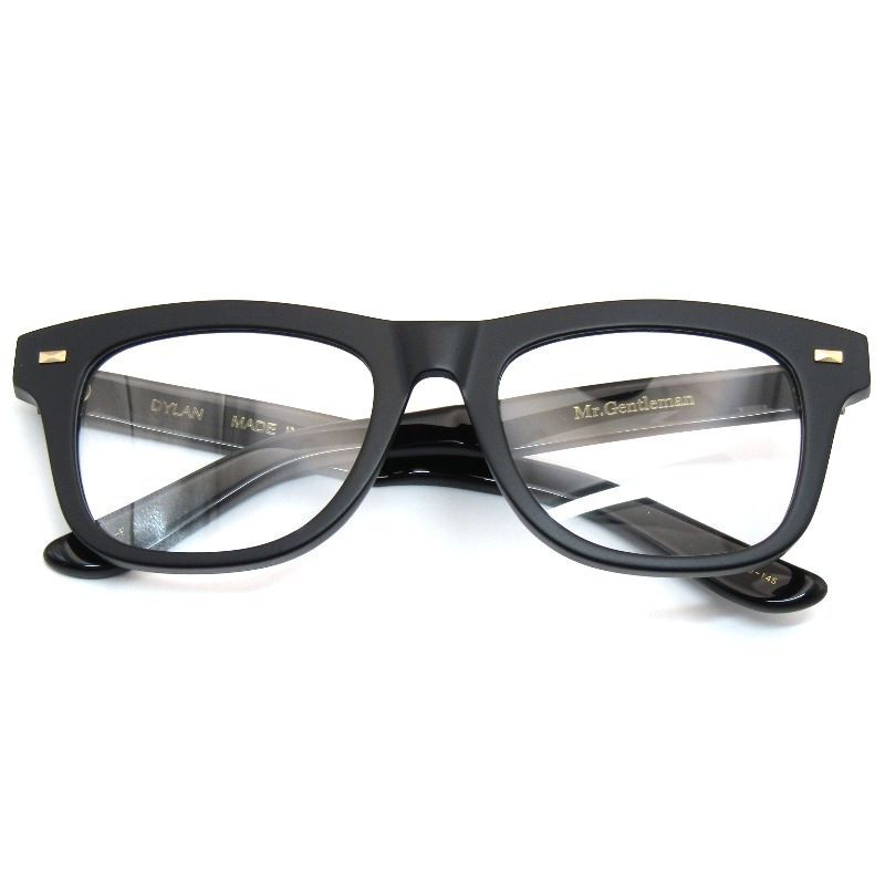 未使用 Mr.Gentleman EYEWEAR ミスタージェントルマン メガネフレーム DYLAN 日本製 ディラン ウェリントン F Matte Black 61005673