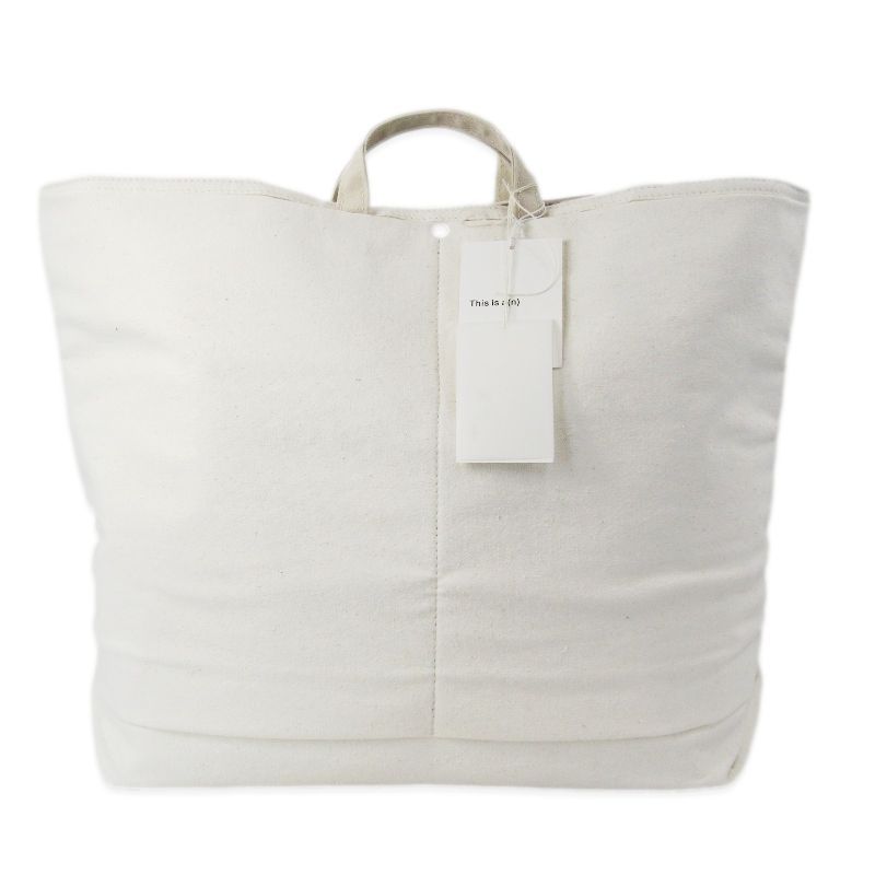 未使用 ANCELLM × This is a(n) アンセルム C/R DUCK BAG ANC-GD19 トートバッグ コットンレーヨン 日本製 ホワイト 白 47000128