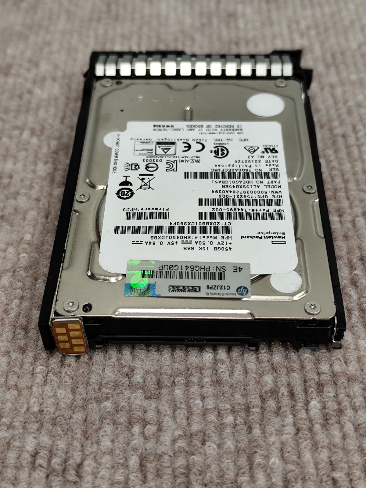 PCパーツ 759221-004 450GB 15k 2.5 SAS Gen10/ D3