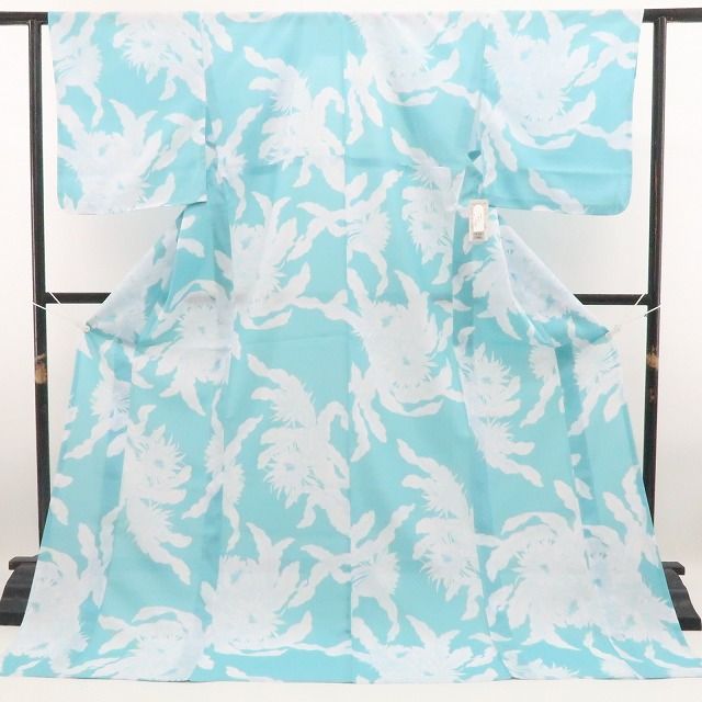 ❁tomihisa❁新品 撫松庵 セオアルファ 月下美人 洗える夏着物 仕付け
