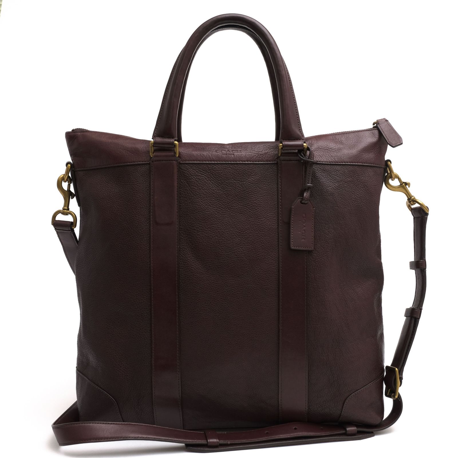コーチ/COACH バッグ トートバッグ 鞄 ハンドバッグ メンズ 男性 男性用 レザー 革 本革 ブラウン 茶 70477 CROSBY Leather Tote クロスビー レザー トートX 2WAY ショルダーバッグ