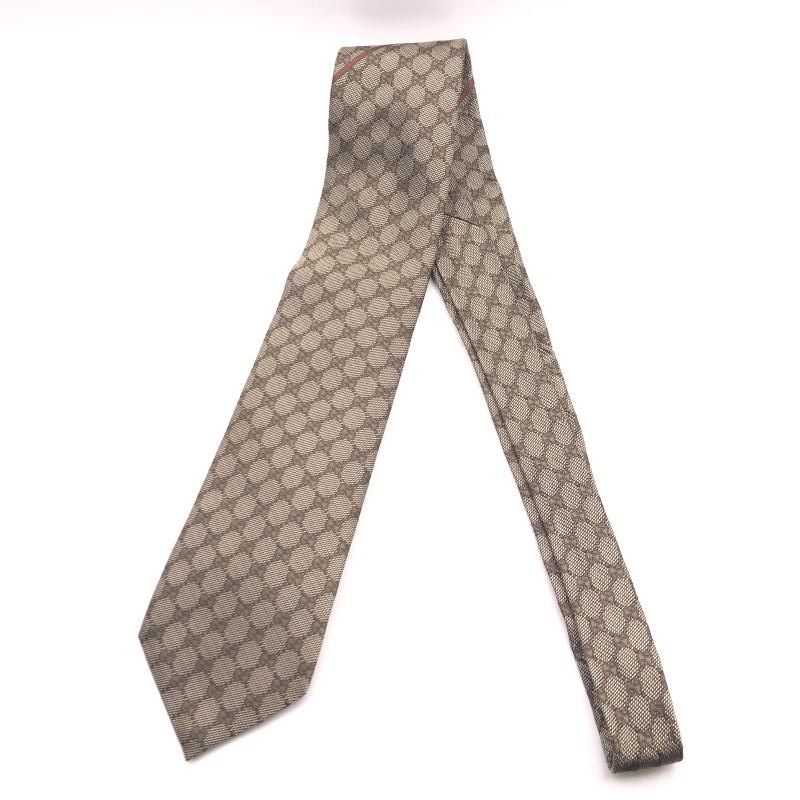 【中古】GUCCI シルクネクタイ GGパターン　グッチ[17]