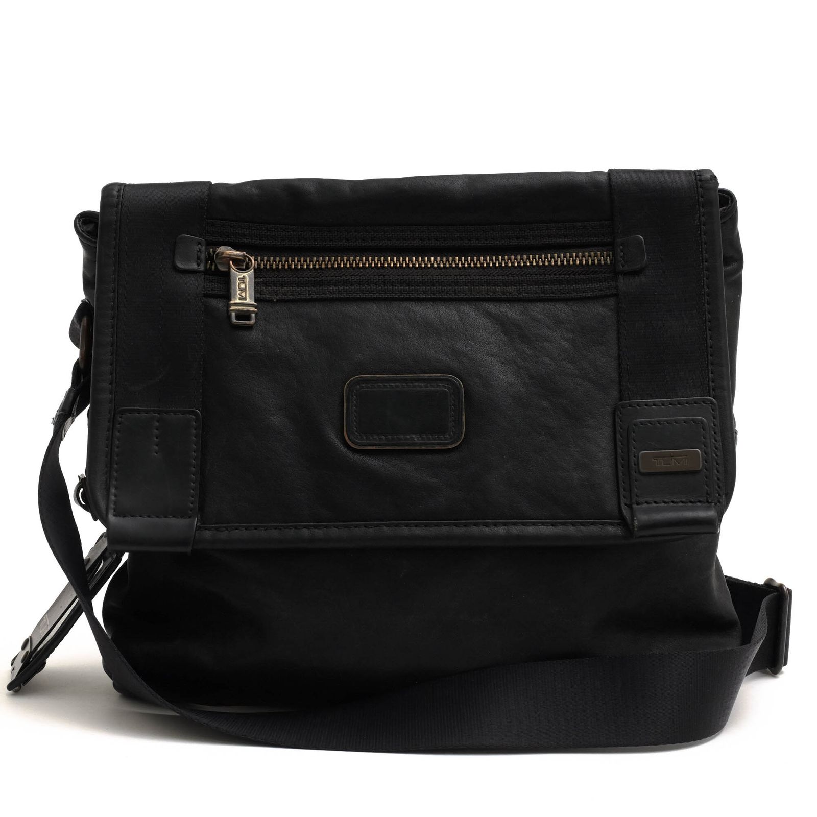 トゥミ／TUMI バッグ ショルダーバッグ 鞄 メンズ 男性 男性用 レザー 革 本革 ブラック 黒 92371DH Alpha Bravo Beale Mini Messenger クロスボディ フラップ式 メッセンジャーバッグ ヴィンテージ加工