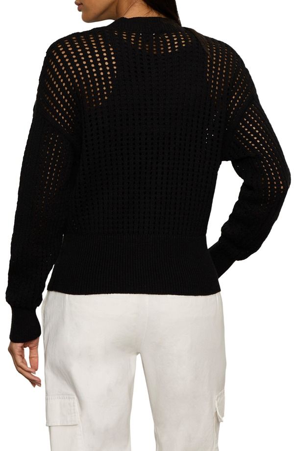 サンクチュアリー レディース アウター パーカー・スウェット セーター Sanctuary Laguna Openwork Sweater Black ブラック