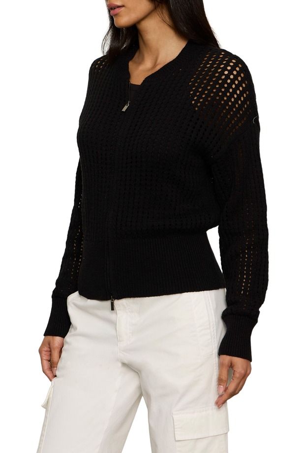 サンクチュアリー レディース アウター パーカー・スウェット セーター Sanctuary Laguna Openwork Sweater Black ブラック