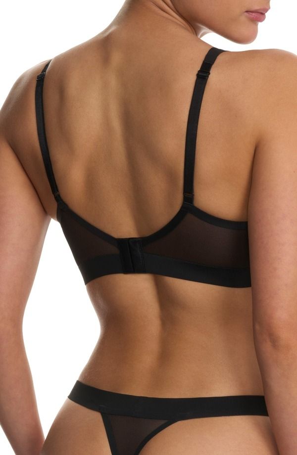 ナトリ レディース トップス Tシャツ Natori True Zen Plunge TShirt Bra Black ブラック
