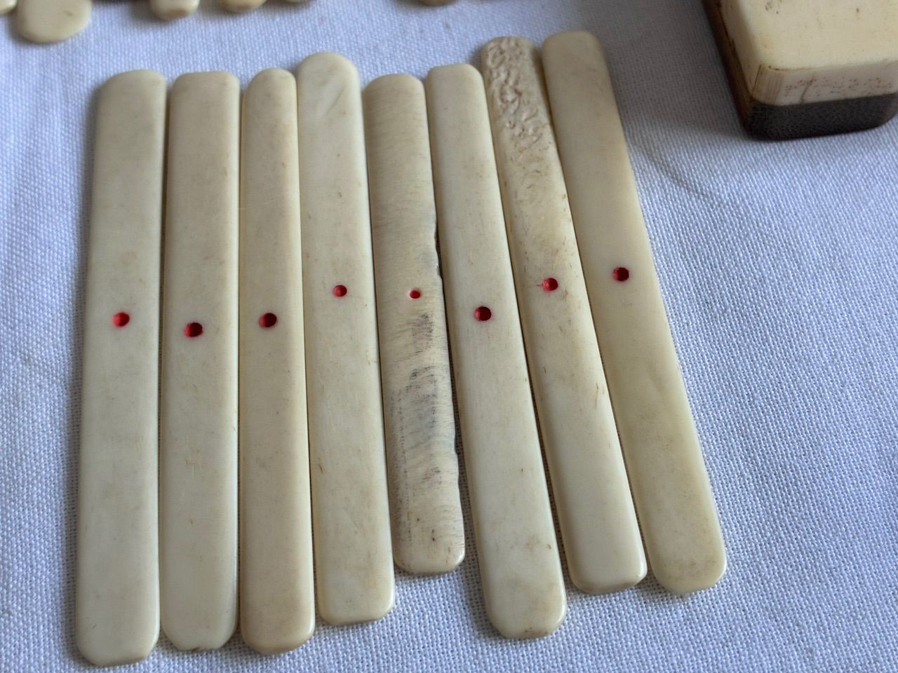 骨董🀄️】麻雀牌セット 戦前 昭和初期 中国輸入 高級背竹牌 麻雀牌 牛